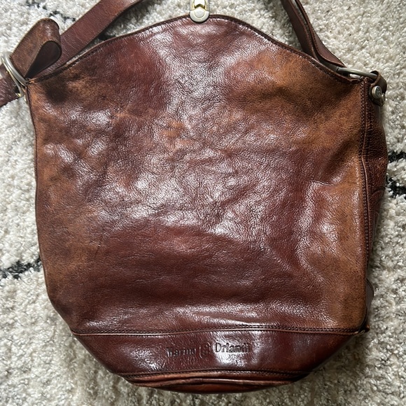 vintage Marino Orlandi Shoulder bag leather boho purse - Picture 7 of 8